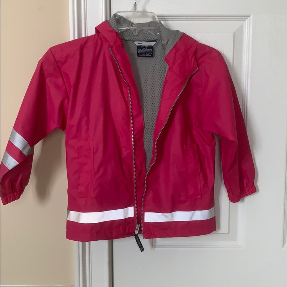 EUC GIRLS SIZE 5 HT PINK CHARLES RIVER RAIN COAT